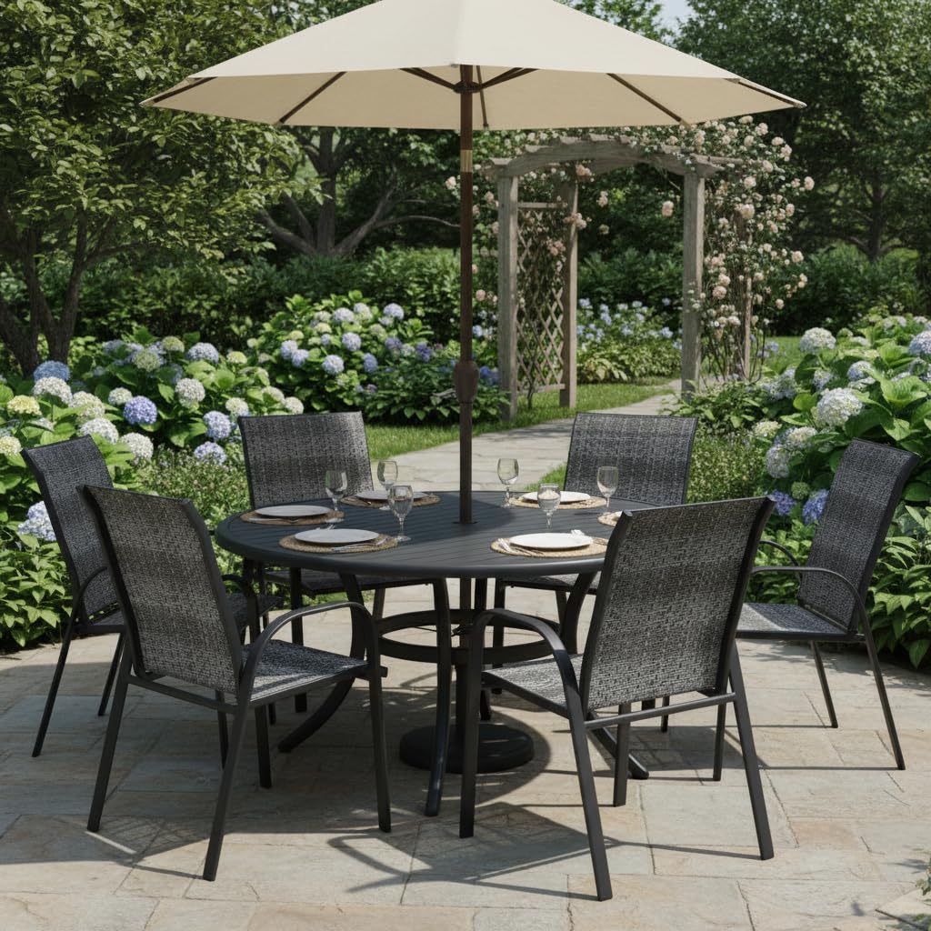 Stackable Wicker PE Rattan Patio Dining Chairs Set of 6 Y991