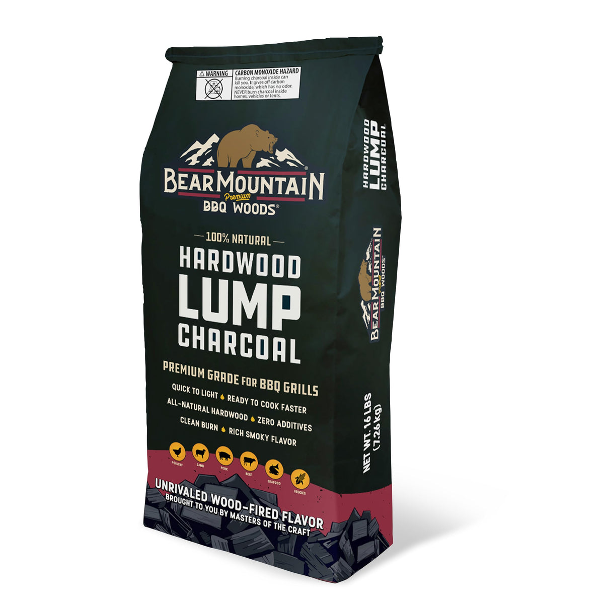 4 Pack Hardwood Lump Charcoal 16 Pounds G660885