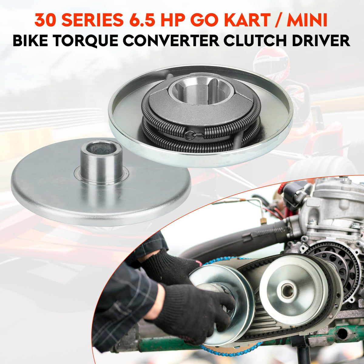 6.5 HP Torque Converter Clutch Driver Pulley 3/4" Bore E28744