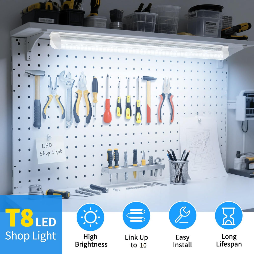 2FT 25W 3750LM 6500K Linkable LED Shop Light L62204