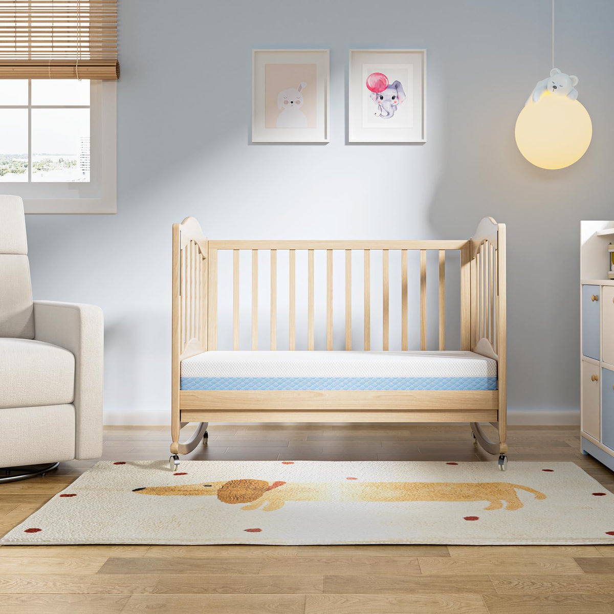 Mini Crib Mattress, 38x24x4 Inch Dual-Sided Gel Memory Foam Z84600