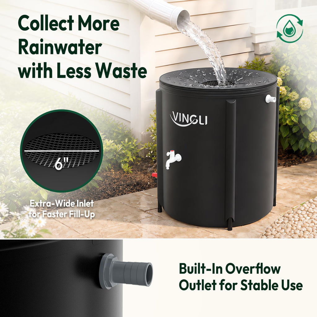 Collapsible 50 Gallon Rain Barrel H673413