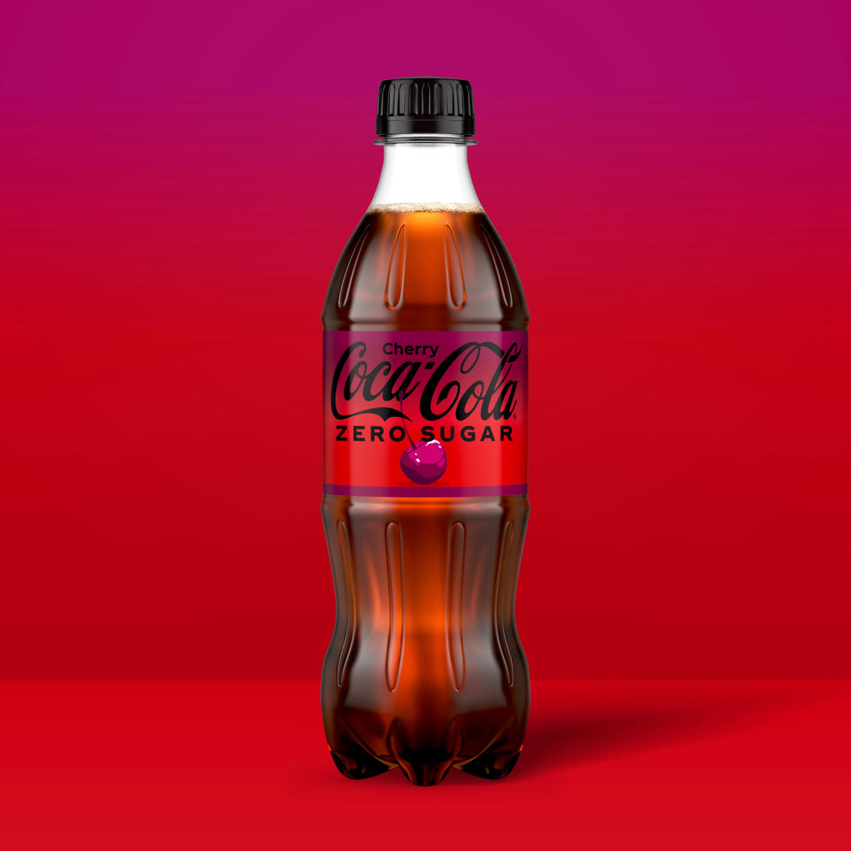 Cherry Soda Soft Drink Bottles, 16.9 fl oz, 6 Pack W432216