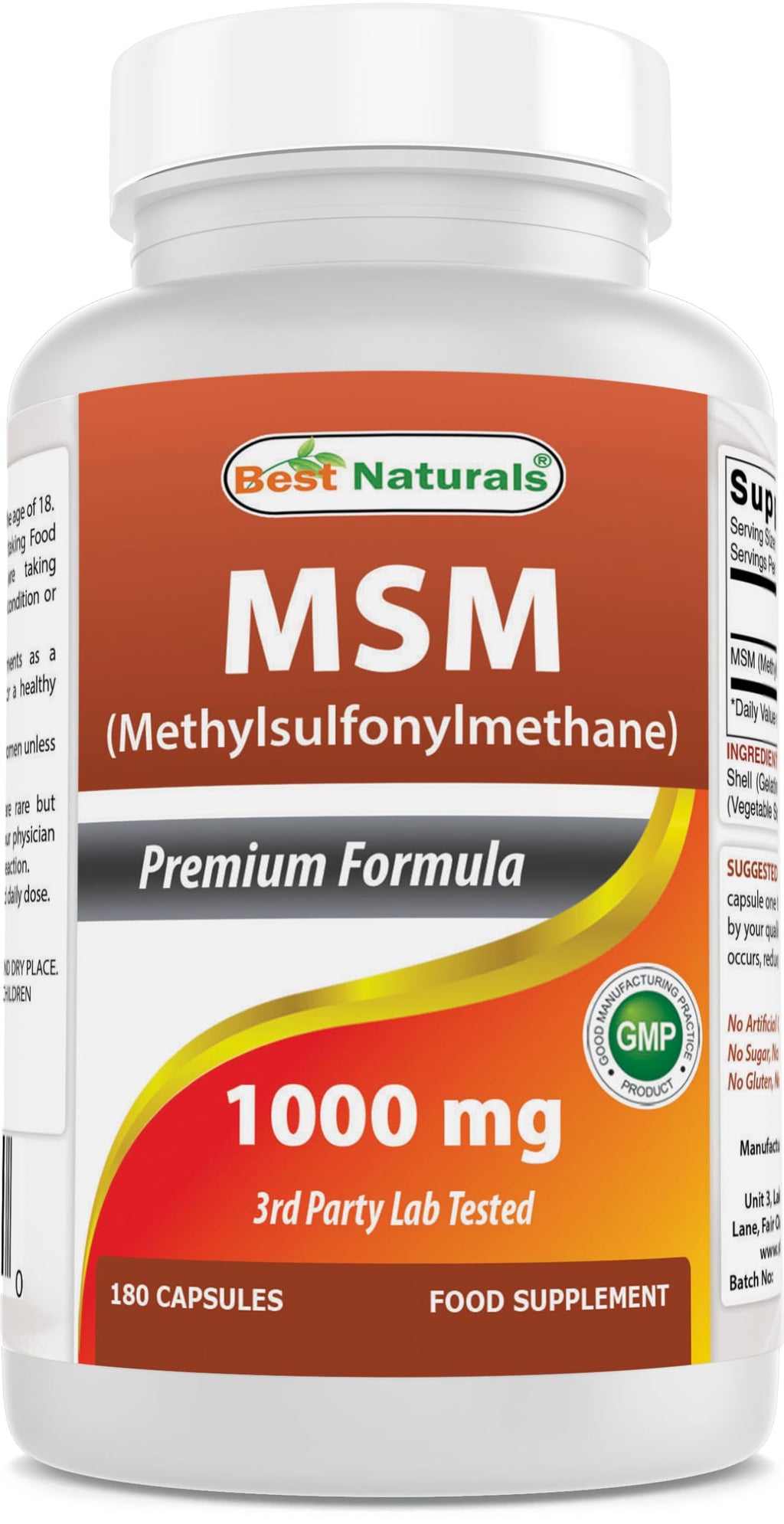 MSM 1000 mg 180 Capsules N20116