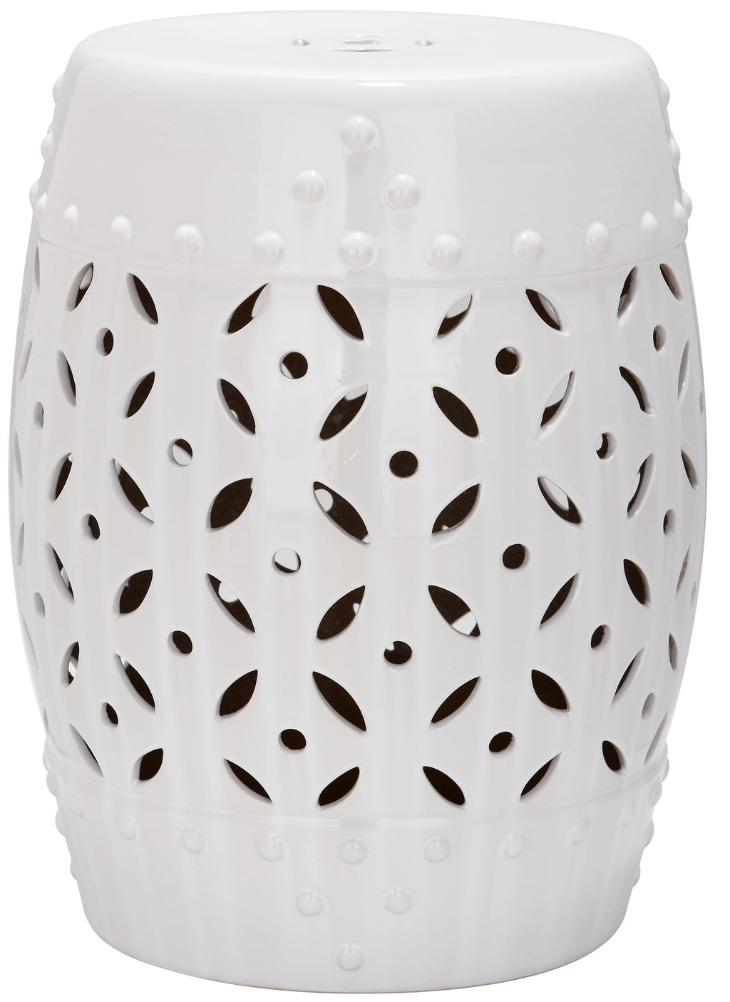 White Ceramic Garden Stool G240
