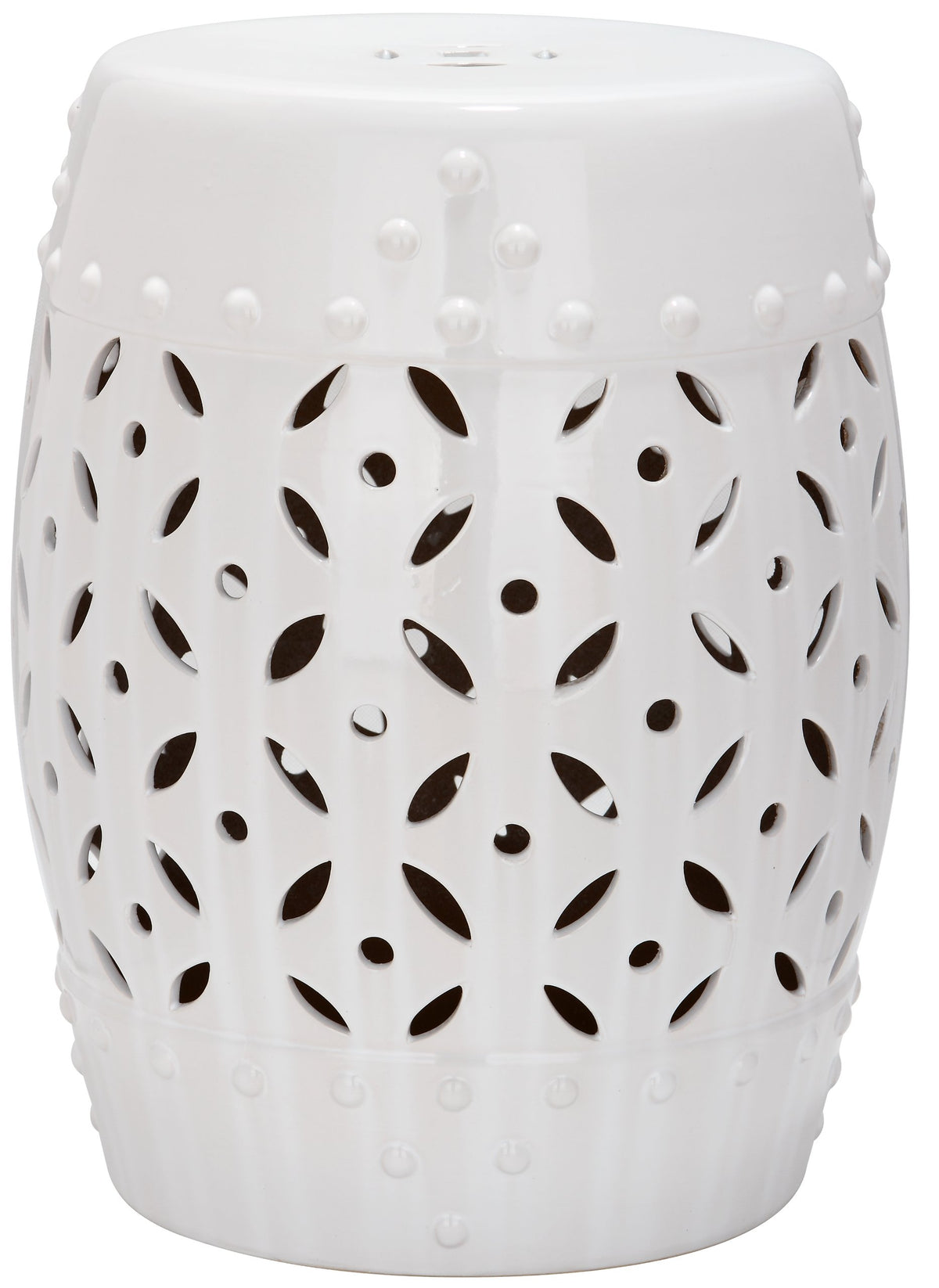White Ceramic Garden Stool G240
