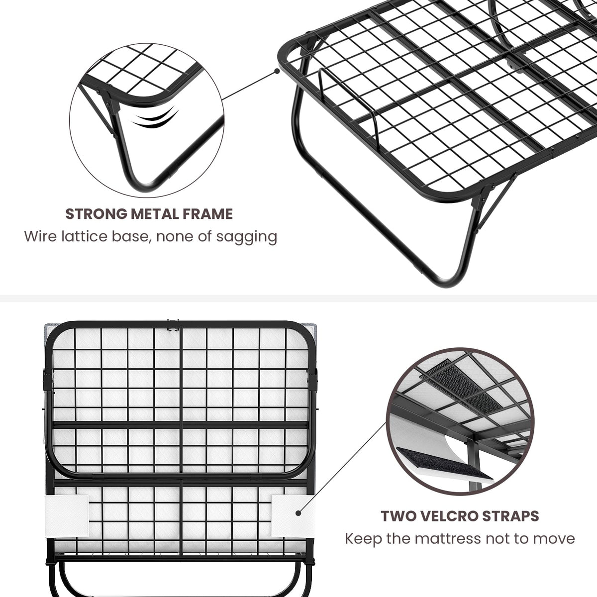 Folding Bed with Mattress B93641
