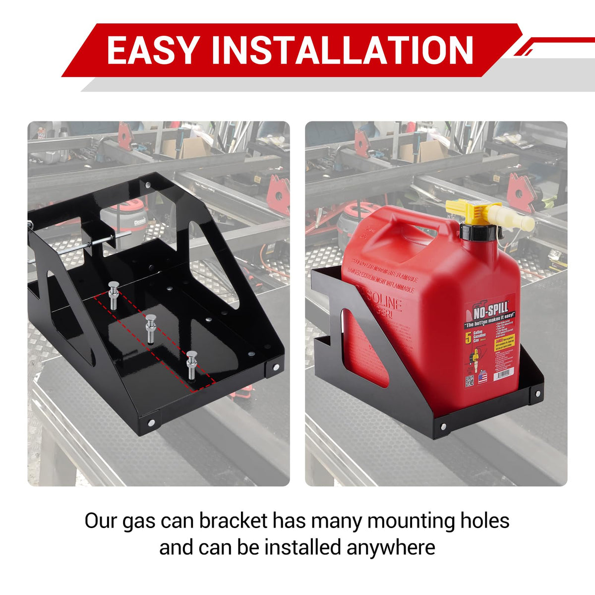 5 Gallon Trailer Gas Can Holder Rack I339