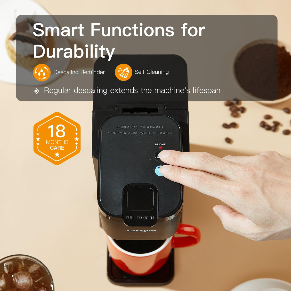 Mini Single Serve Hot and Iced Coffee Maker F886036