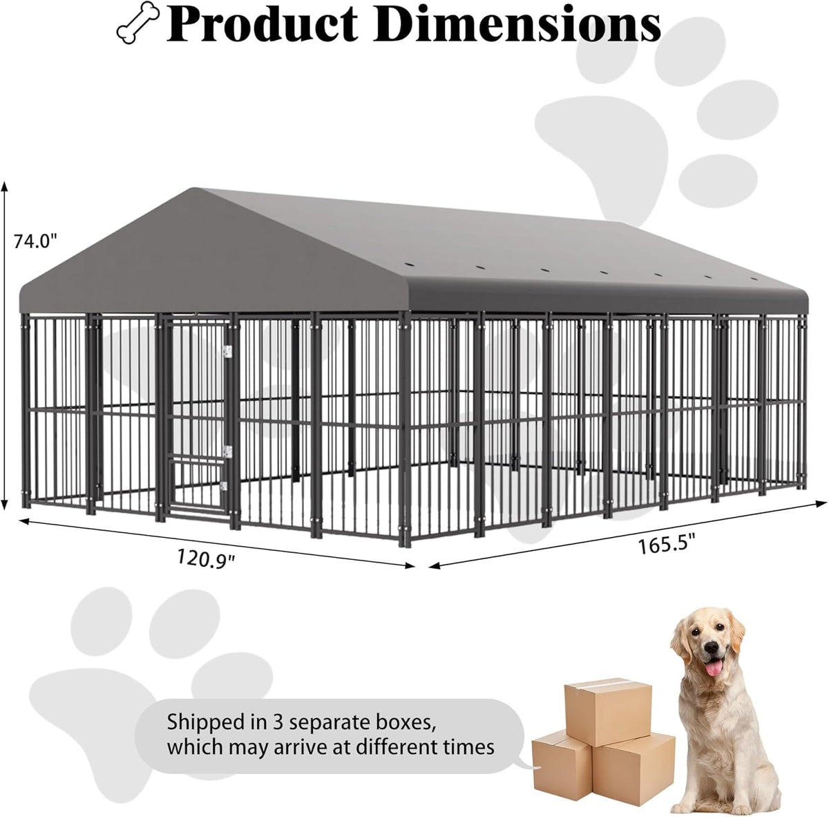 10x14FT Heavy Duty Large Dog Kennel Outdoor T1047