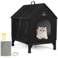 Outdoor Insulated Cat House with Removable Mat Q9397