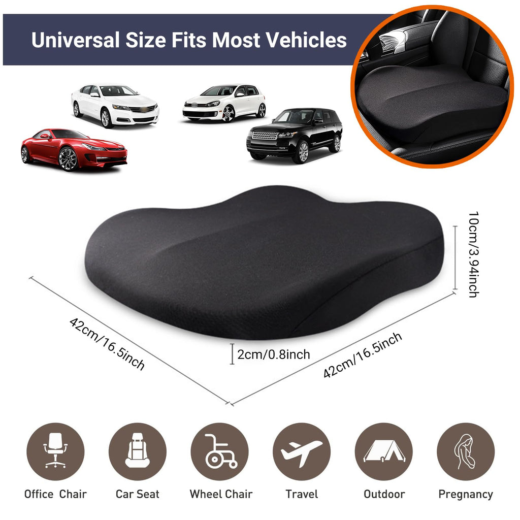 Black Memory Foam Car Seat Cushion M809