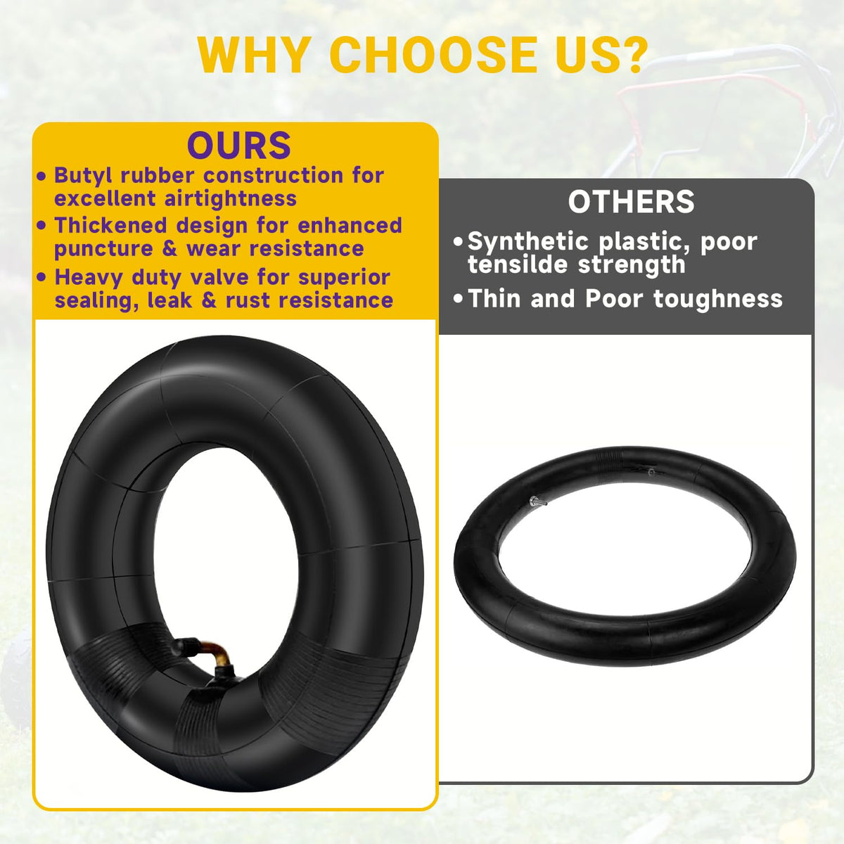 4.80/4.00-8 Inner Tube with TR87 Bent Valve 1 Pcs W604374