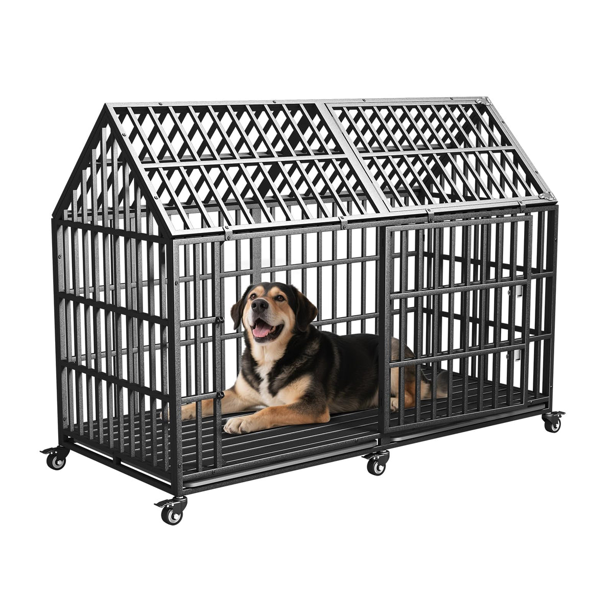 64 inches Heavy Duty Metal Dog Crate D93880