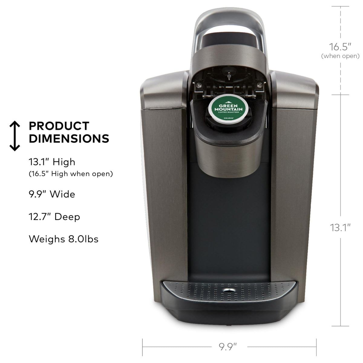 Single Serve K-Cup Pod Coffee Maker, 8 to 12oz Brew Size, Programmable C60064