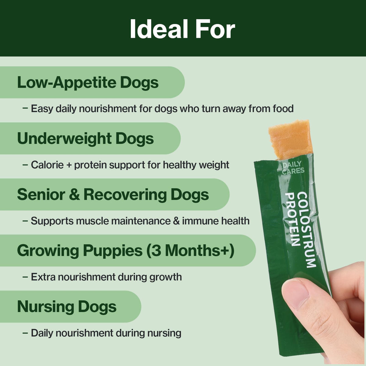 Colostrum Whey Protein Dog Supplement 30 Tubes I83701