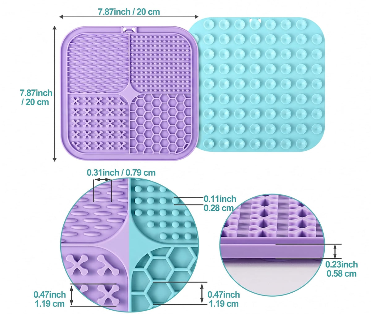2 Pack Slow Feeder Licking Pad with Suction Cups R8300