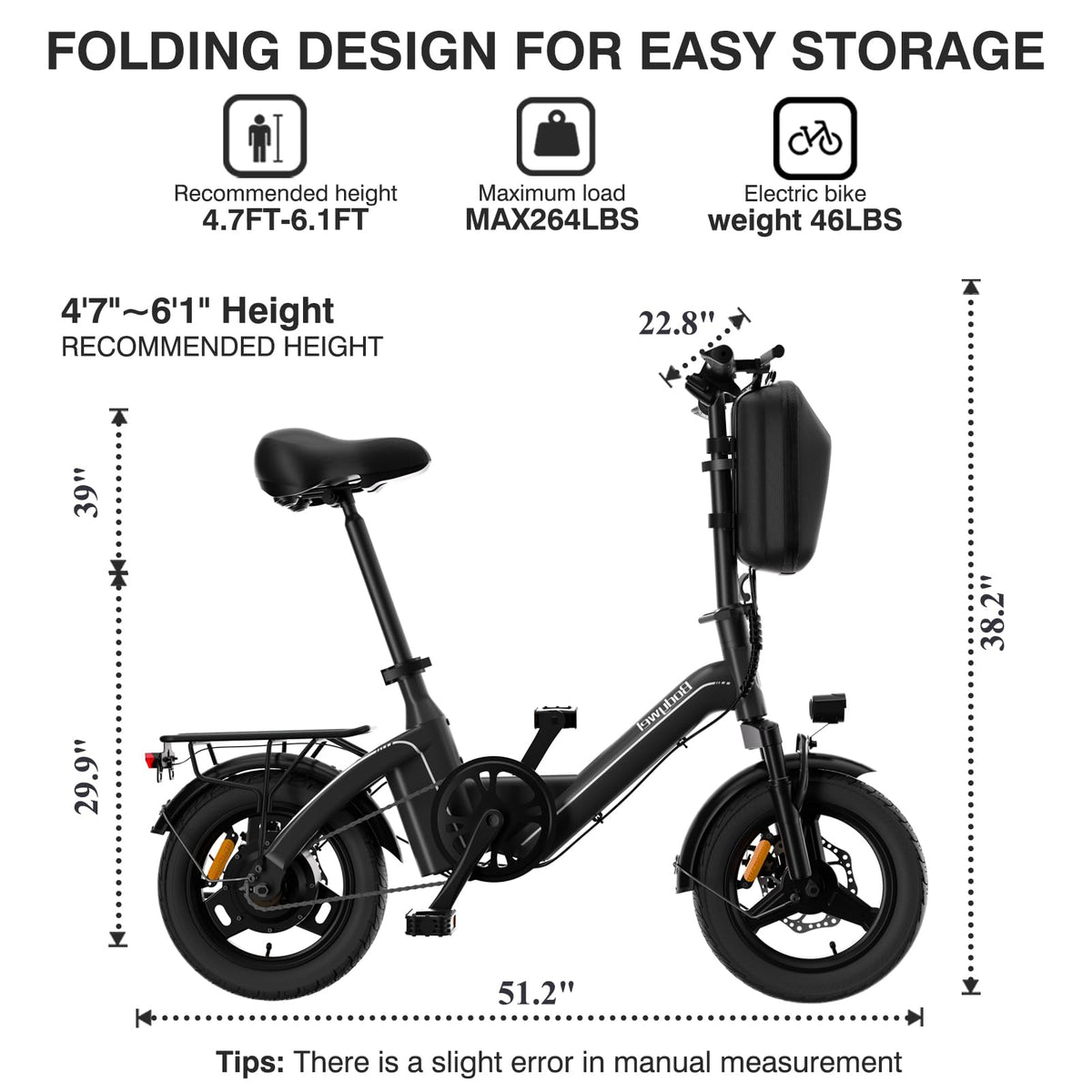 Folding Electric Bike 400W 36V 10Ah 14" A7925