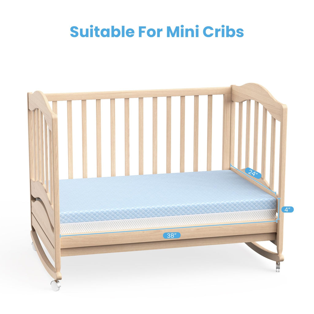 Mini Crib Mattress, 38x24x4 Inch Dual-Sided Gel Memory Foam Z84600