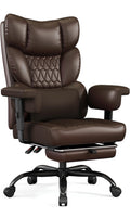 Big and Tall Faux Leather Office Chair with Footrest K745
