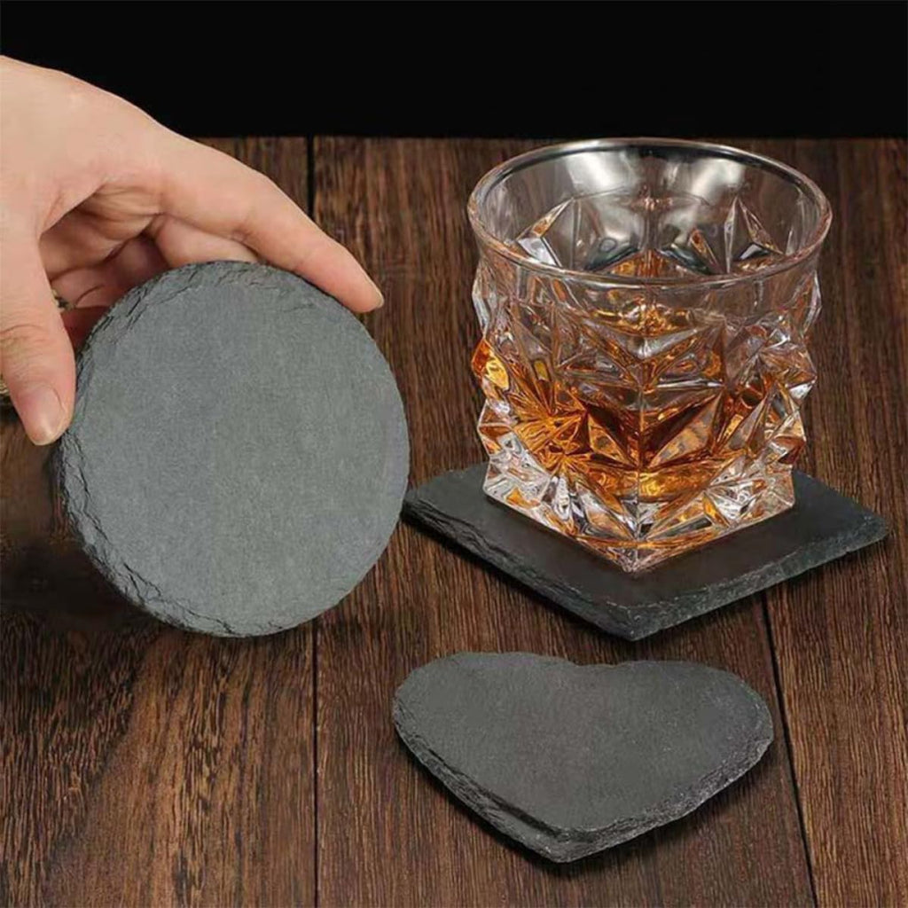 Natural Stone Coasters 12pcs with Non Slip Bottom V1383