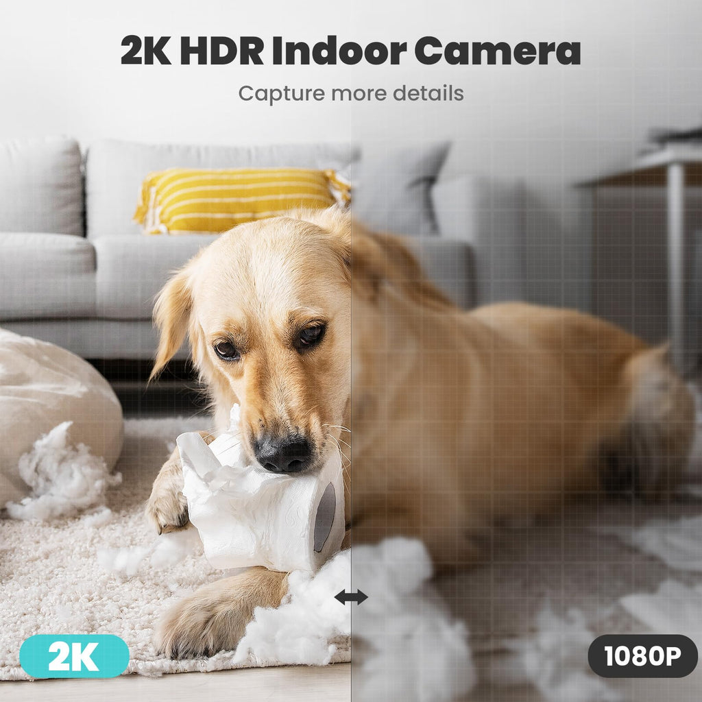 2K Indoor Security Camera with Motion Detection Night Vision A6315