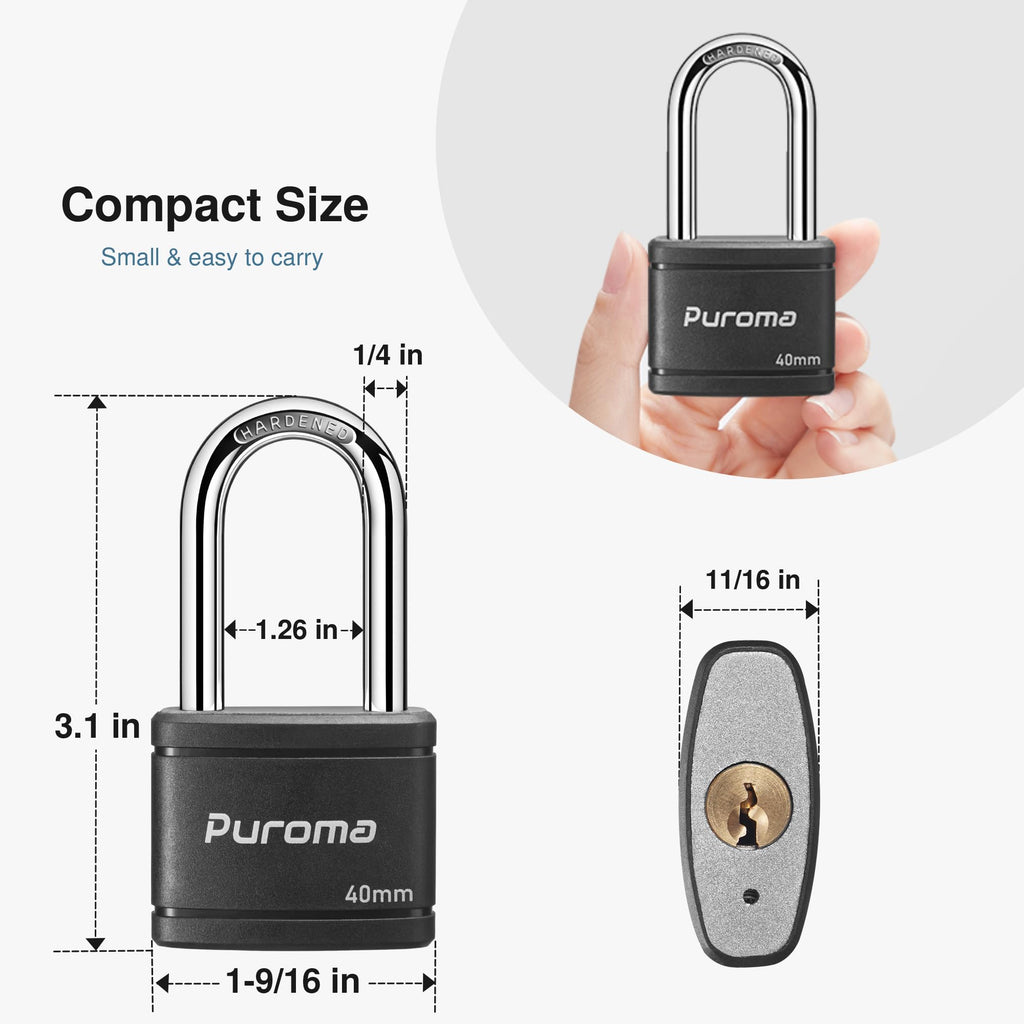 4 Keyed Padlock 6 Keys Alike 40mm R38019