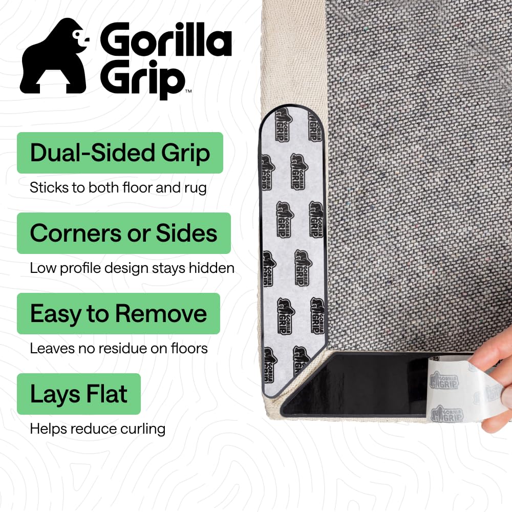 Extra Long Rug Grippers, 8 Pack Black C1967