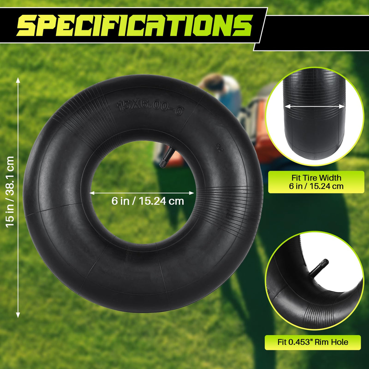 15x6.00-6 Inner Tube 2-Pack U31133