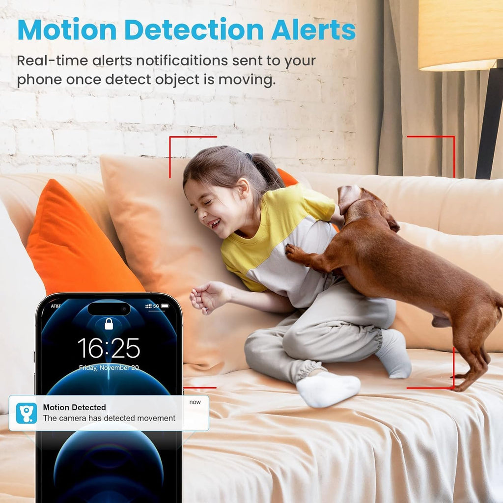2K Indoor Security Camera with Motion Detection Night Vision A6315