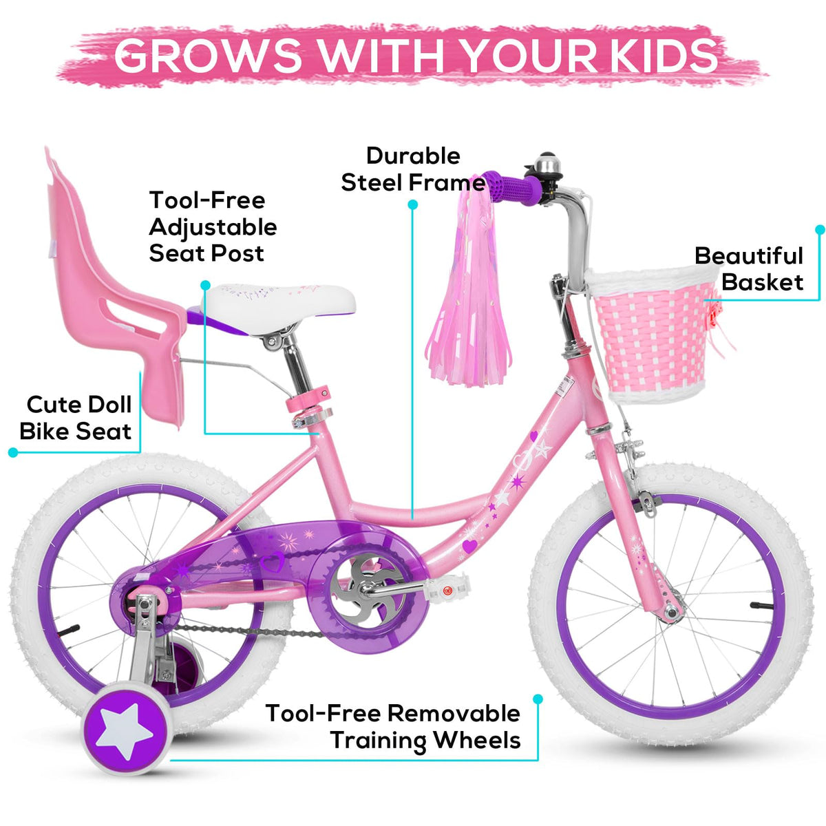 Kids Bike with Training Wheels B398