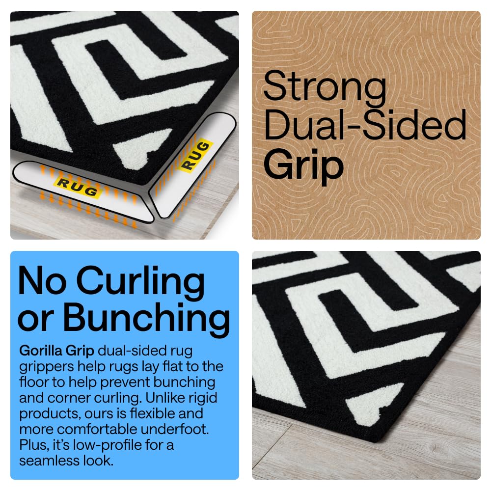 Extra Long Rug Grippers, 8 Pack Black C1967