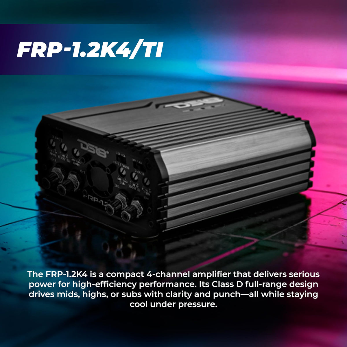 Ported Speaker Box with Dual 8" Mids, Tweeters & Amplifier D880369