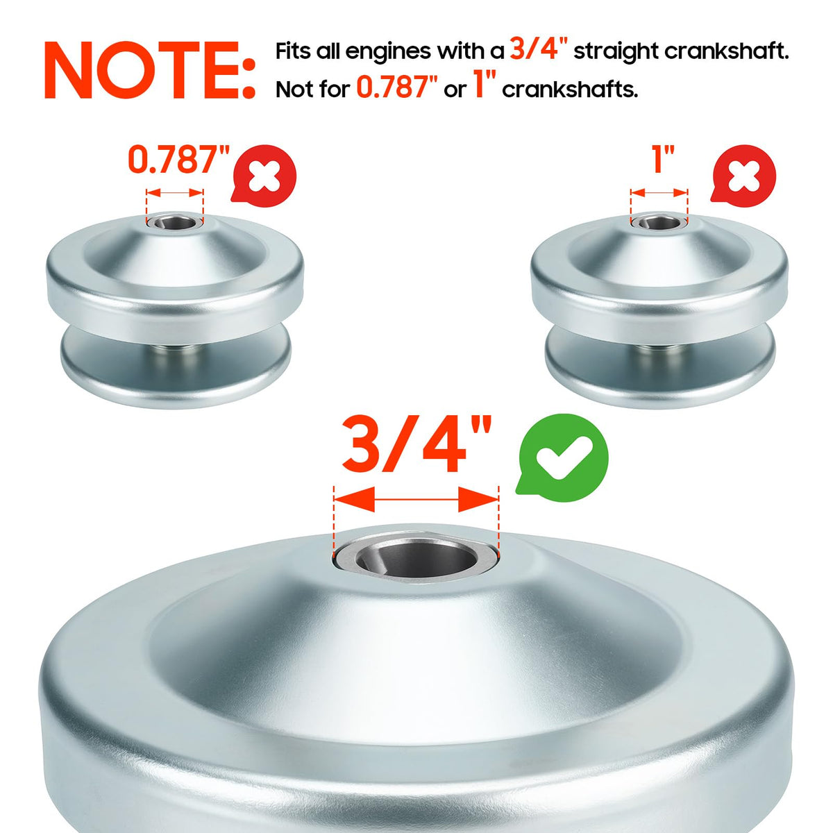 6.5 HP Torque Converter Clutch Driver Pulley 3/4" Bore E28744