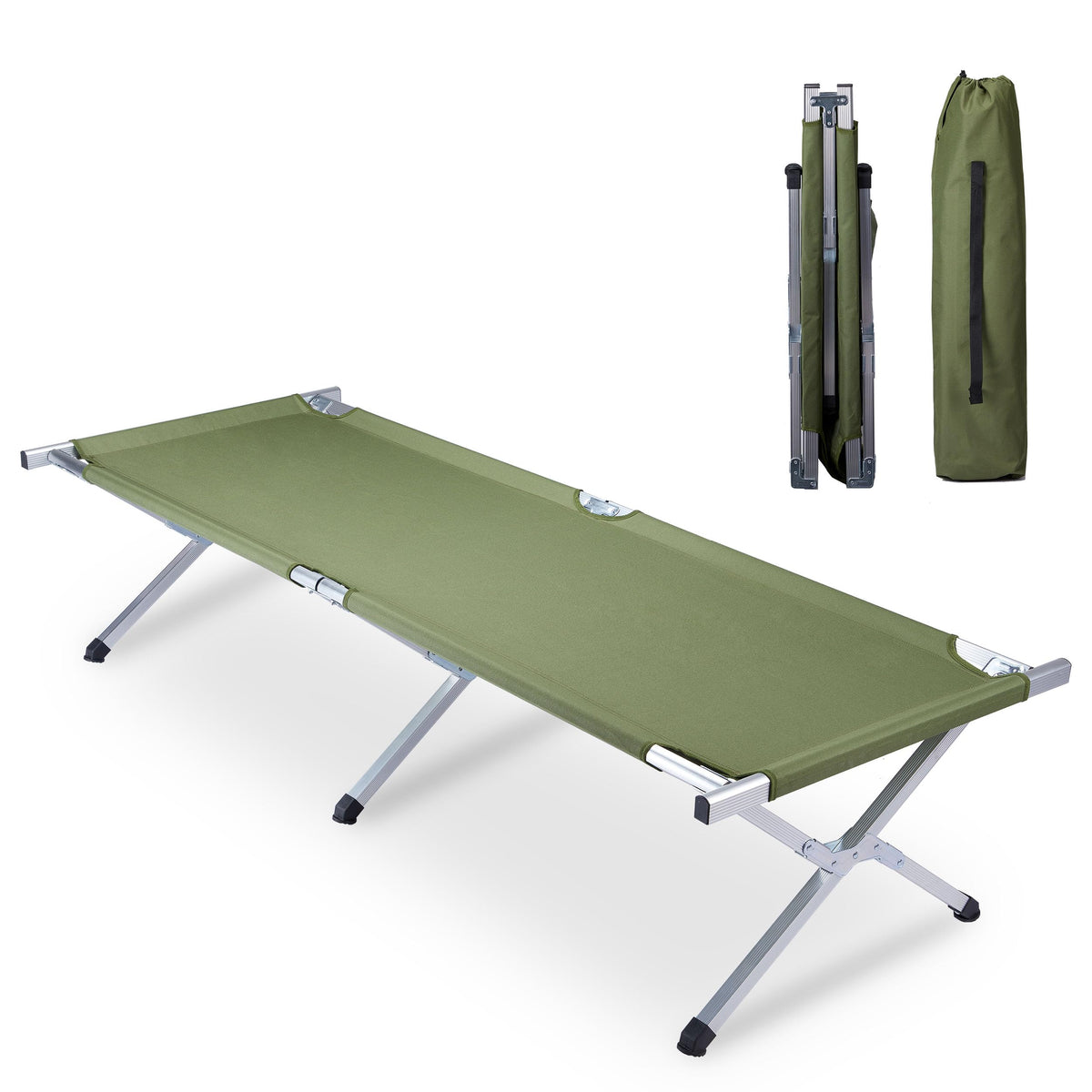 25" Wide Folding Camping Cot with Carry Bag R200613
