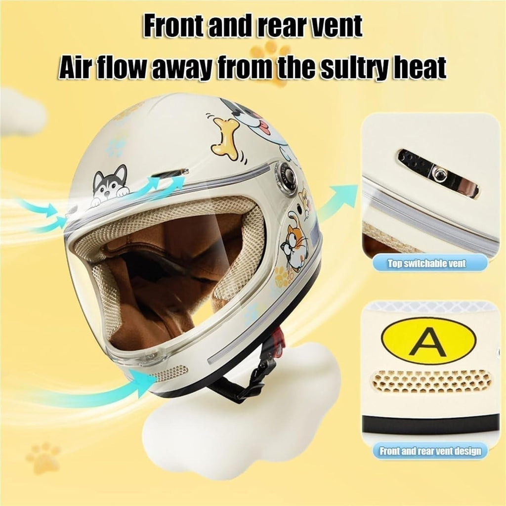 Kids Full Face Motorcycle Helmet with Visor, DOT Approved B9913