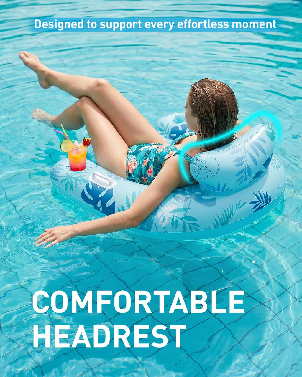 Inflatable Pool Floats with Cup Holders B14614
