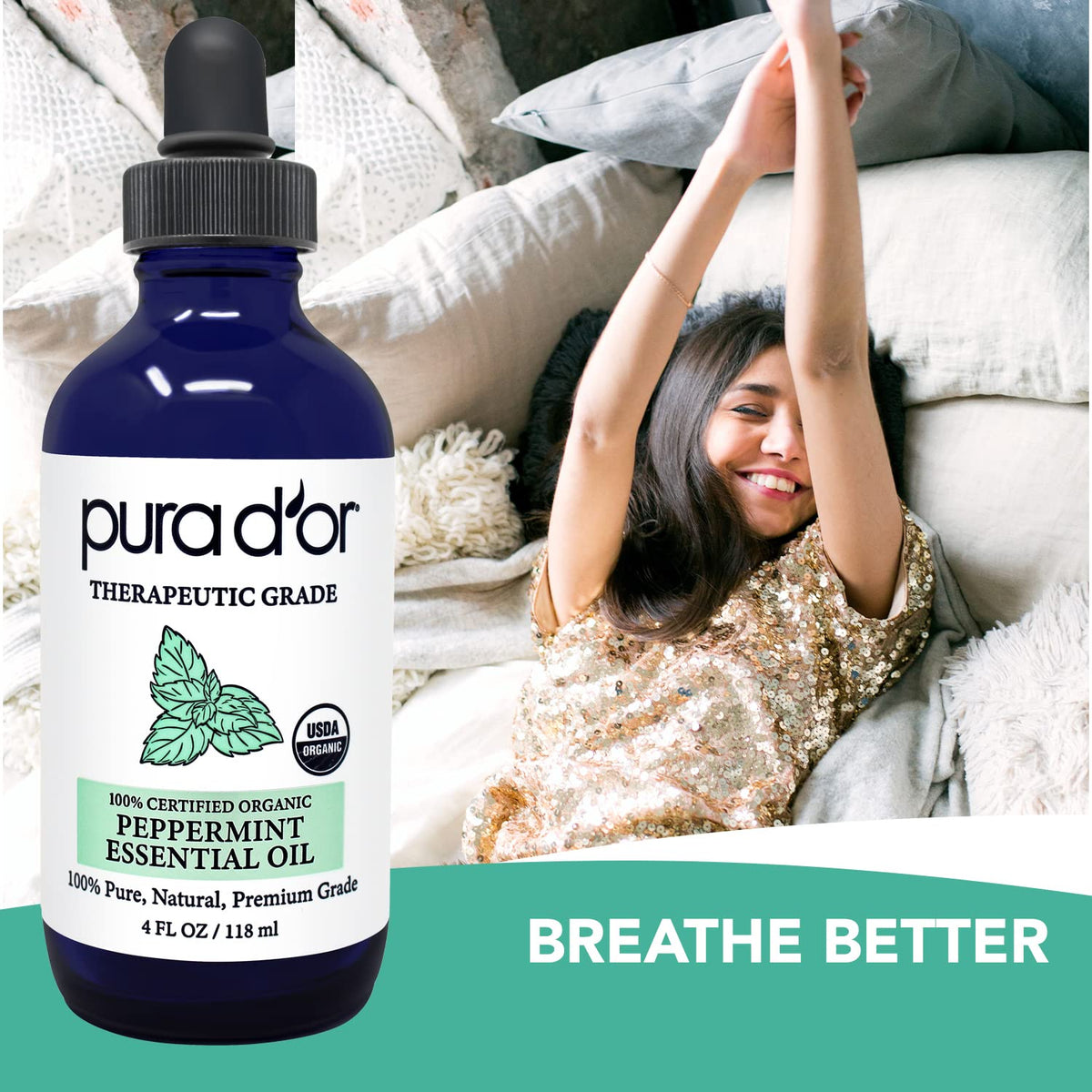 Organic Lavender & Peppermint Essential Oils 4oz P27635