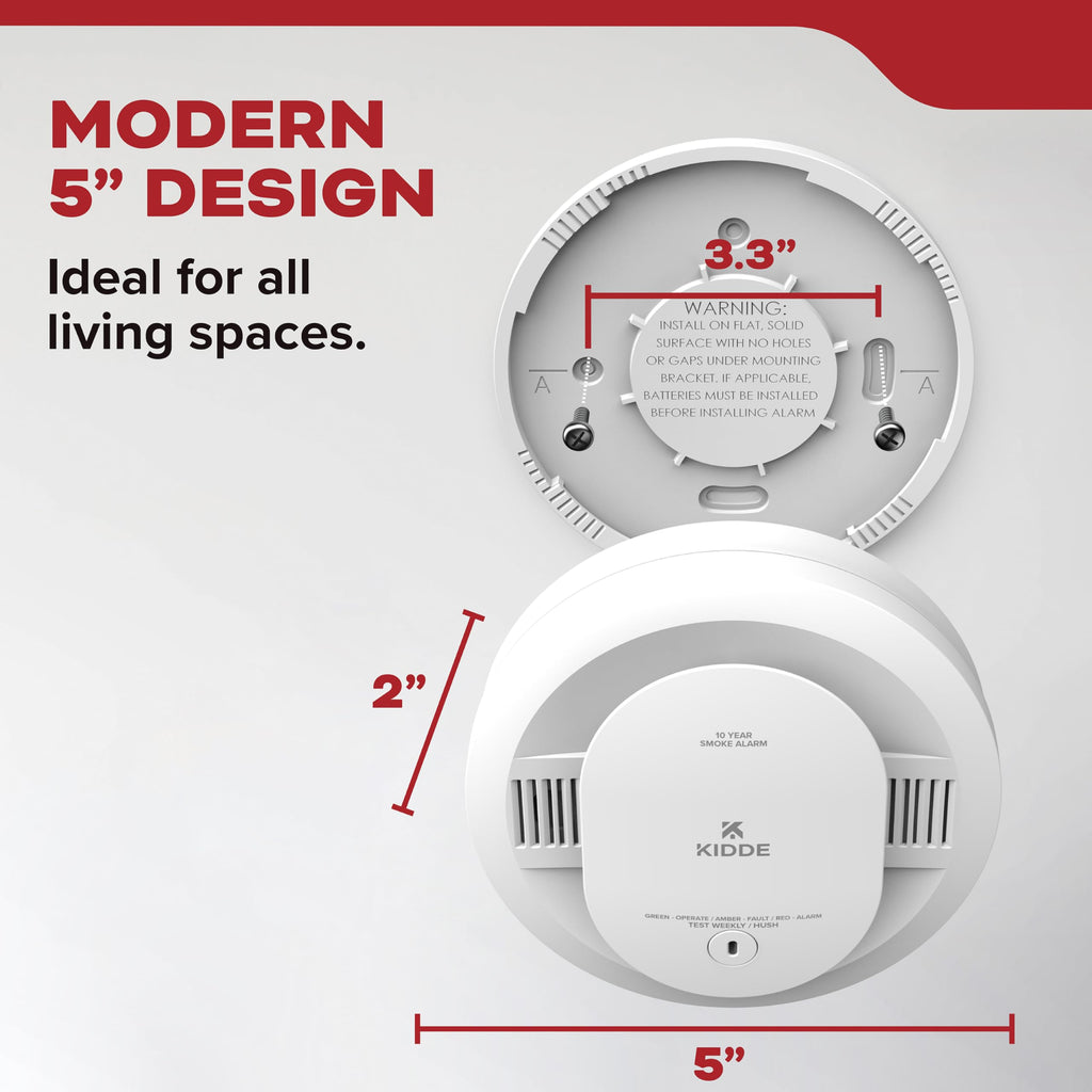 Smoke Detector, 10-Year Battery Powered, 85 dB Alarm, 1 Pack F816