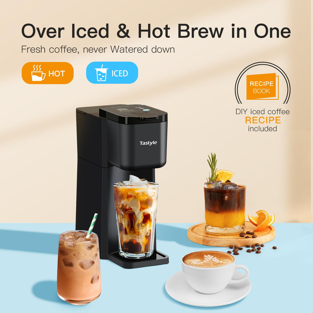 Mini Single Serve Hot and Iced Coffee Maker F886036