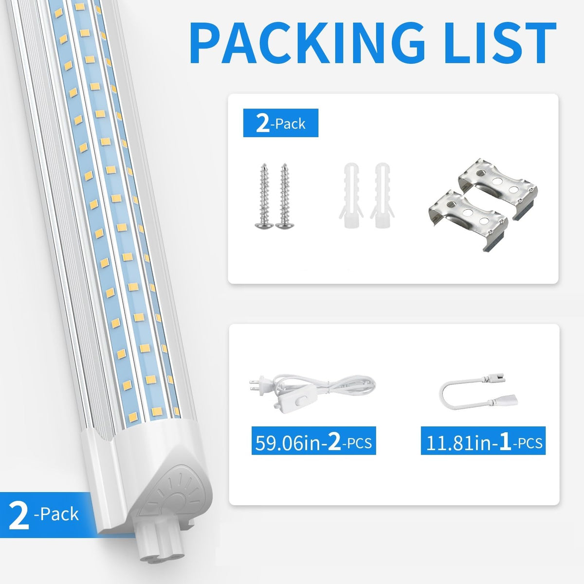 2FT 25W 3750LM 6500K Linkable LED Shop Light L62204