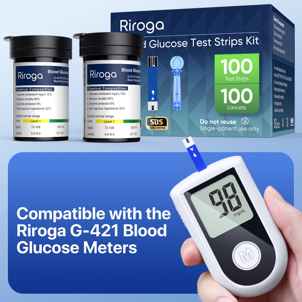 Blood Glucose Test Strips 100ct & Lancets 100ct Q44410