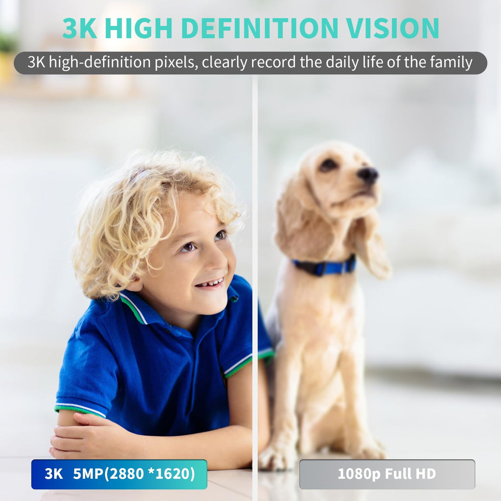 3K HD Indoor Security Camera with Night Vision G441238