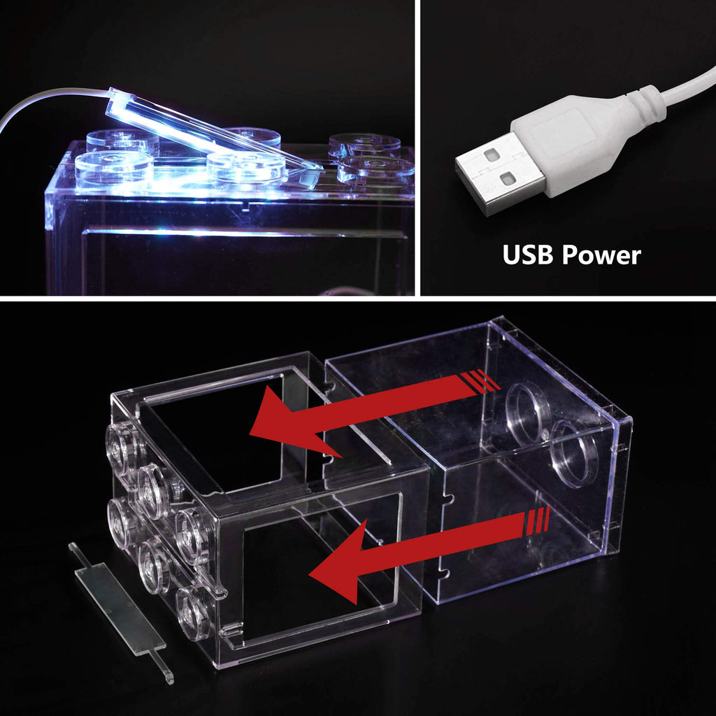 0.6 Gallon Betta Fish Tank Aquarium Kit with LED Lighting V6677