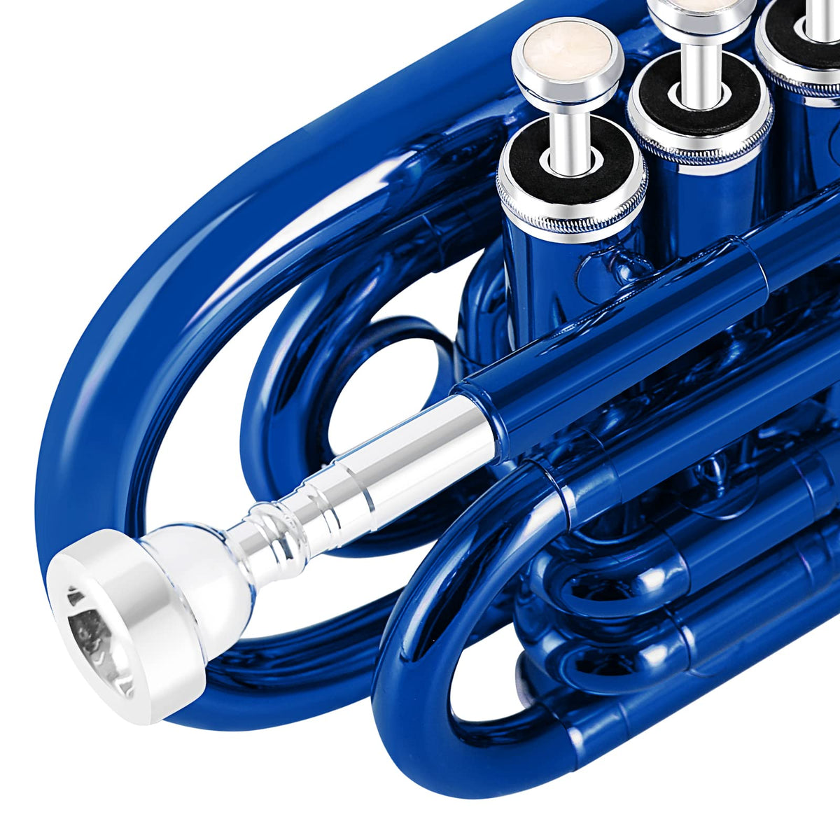 Bb Brass Pocket Trumpet with 7C Mouthpiece X4473
