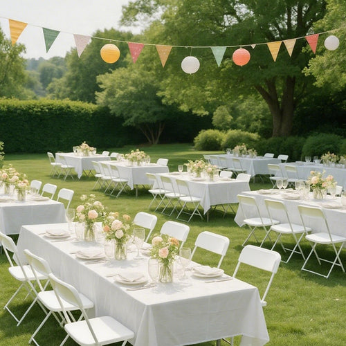 10 Pack White Plastic Folding Chairs X3852