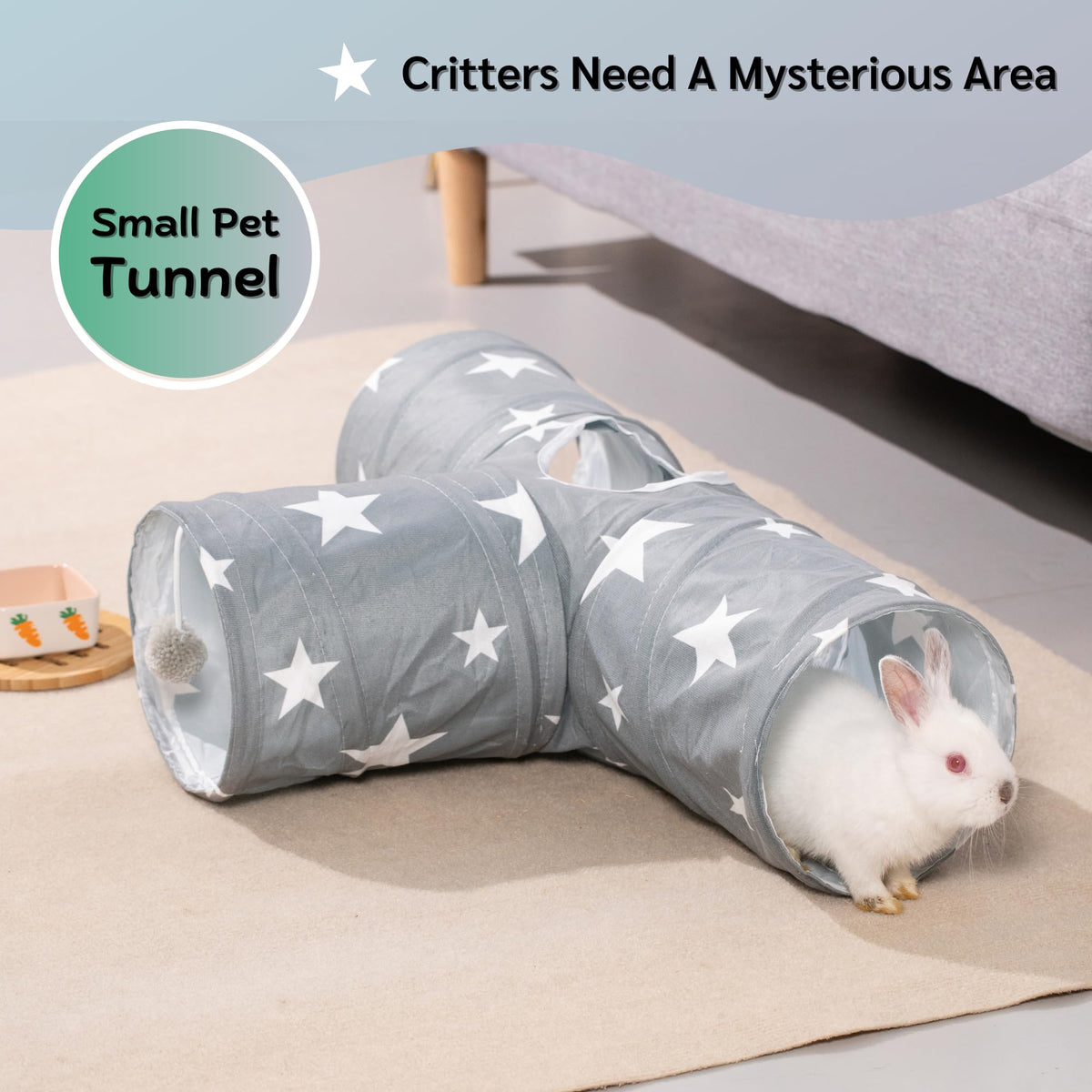 3 Way Collapsible Rabbit Tunnel Toy L7896