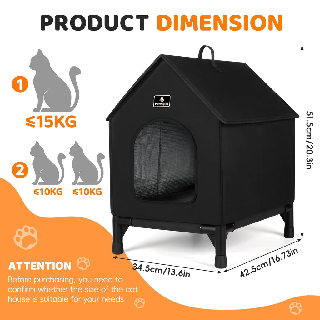 Outdoor Insulated Cat House with Removable Mat Q9397