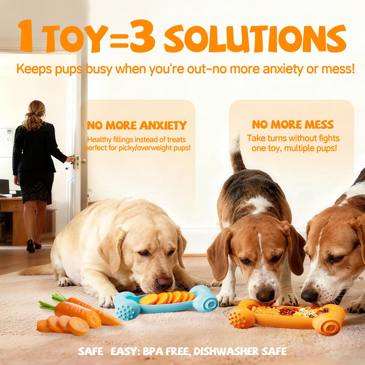 2-Pack Slow Feeder Chew Toy B58944