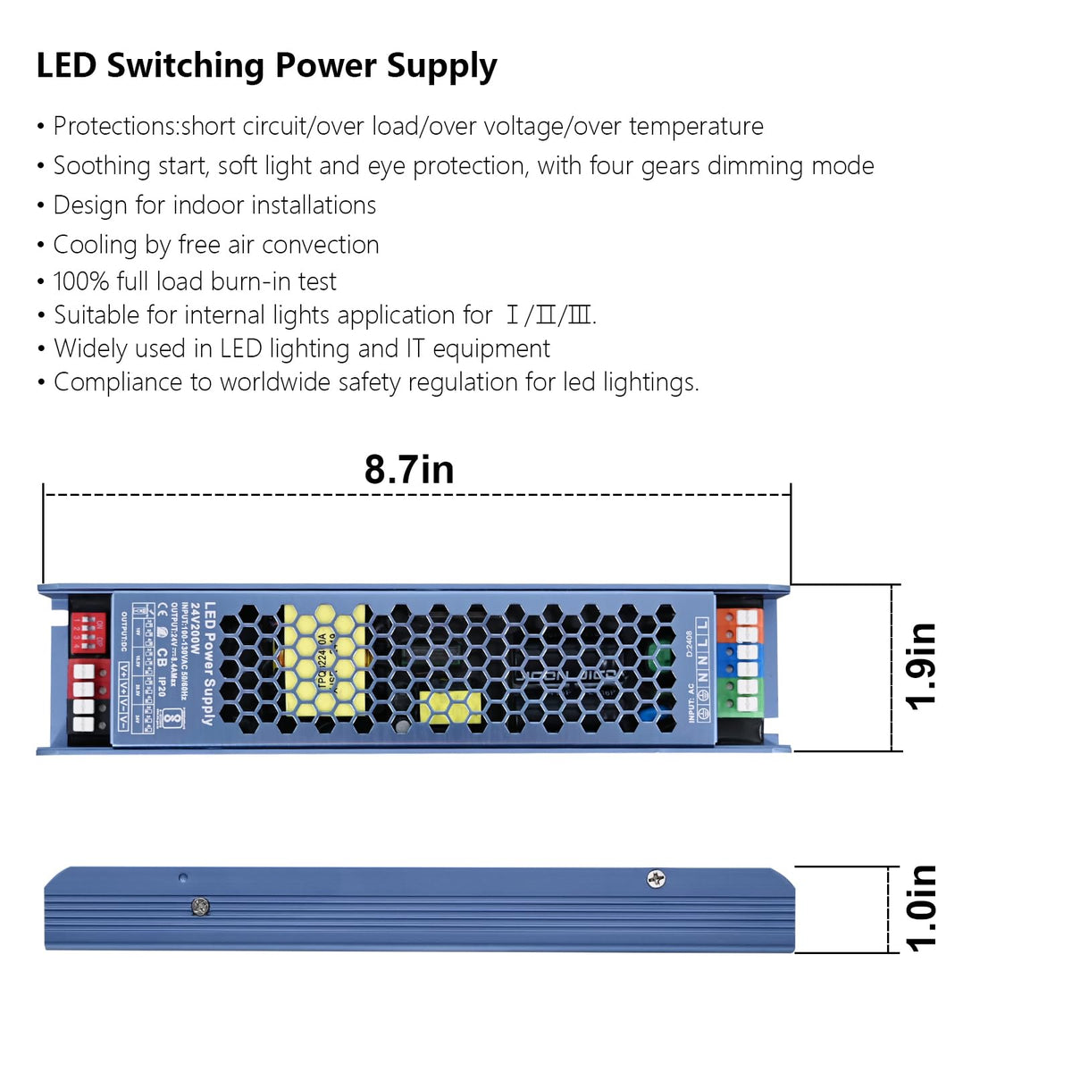 24V 200W LED Driver Switching Power Supply D98689